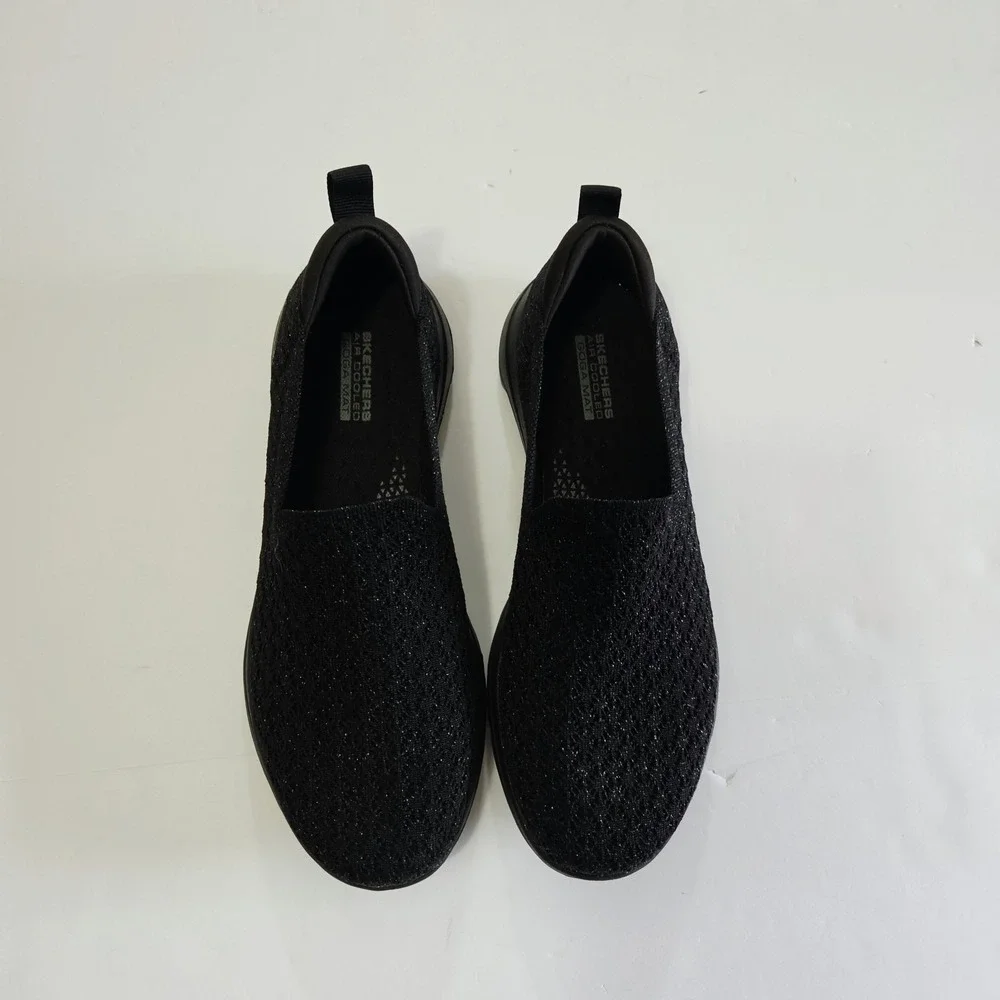 S Sport by Skechers Shoes Womens 8.5 Malvina Comfort Slip On Sneakers Black Mesh